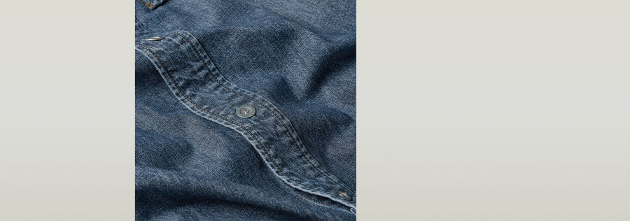 jeanshemd mit einer tasche normale passform