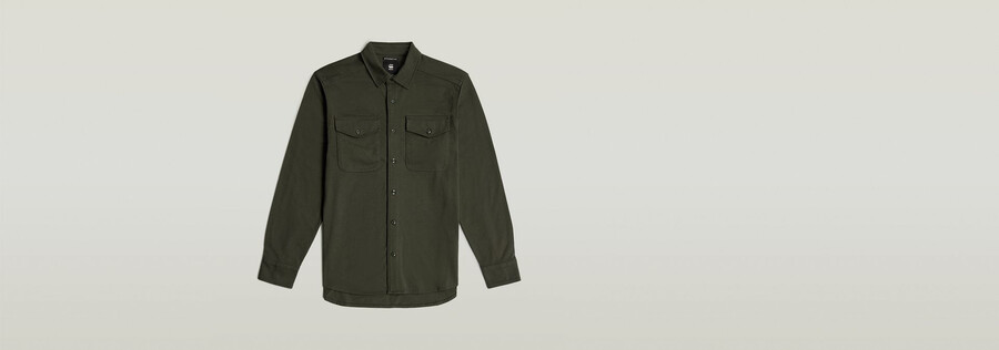 jersey-shirt mit marine-taschen