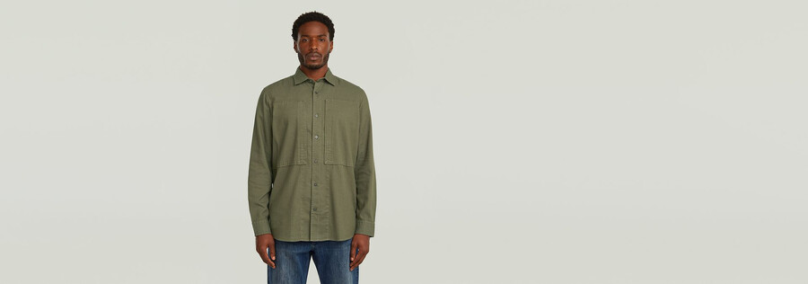 regular shirt mit aufgesetzter tasche
