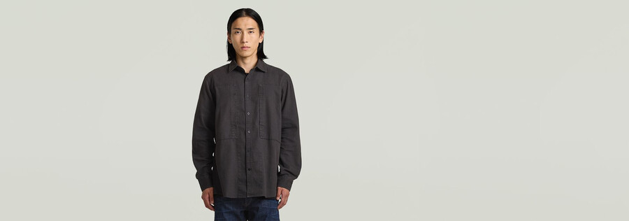 regular shirt mit aufgesetzter tasche