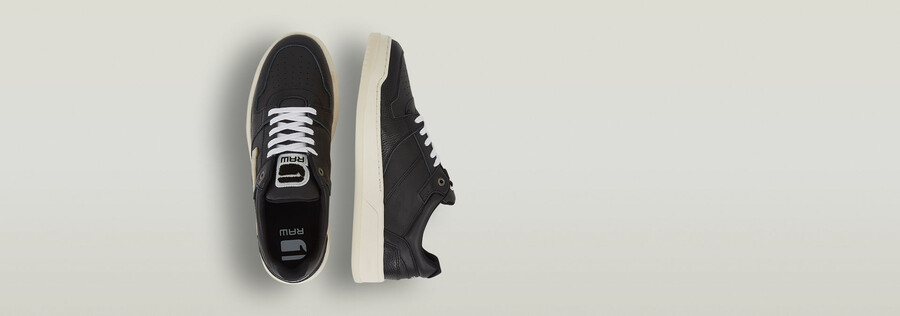 grid lea sneakers
