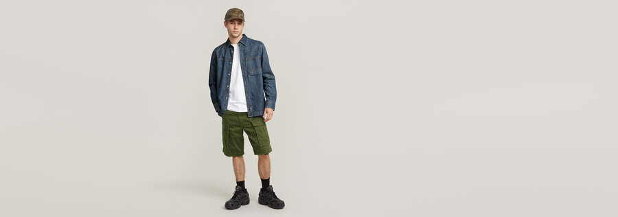rovic zip relaxed shorts