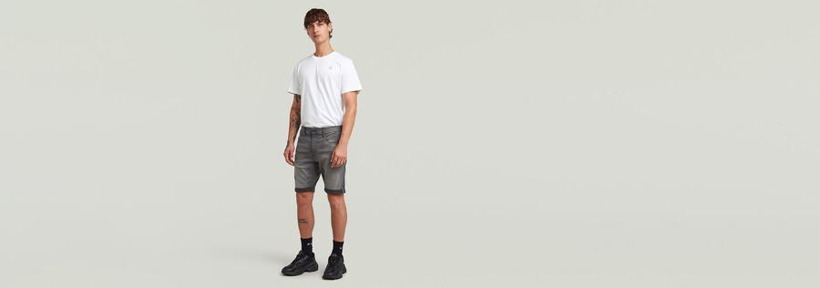 3301 slim denim shorts