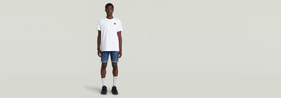 3301 slim denim shorts