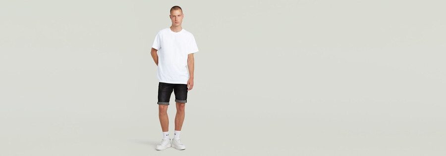 3301 slim denim shorts