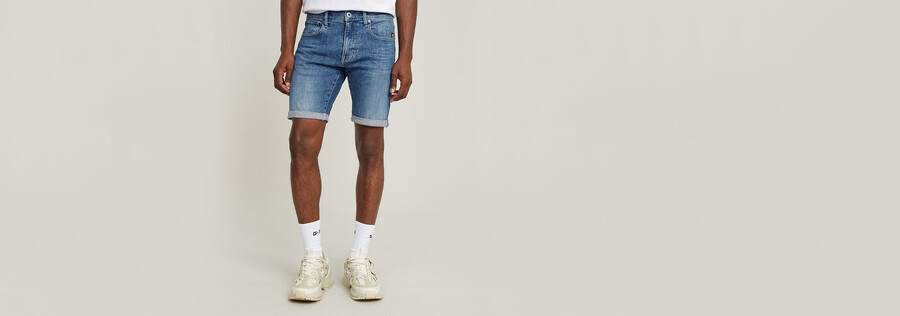 3301 slim denim shorts