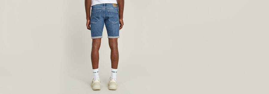 3301 slim denim shorts