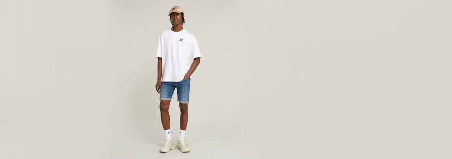 3301 slim denim shorts