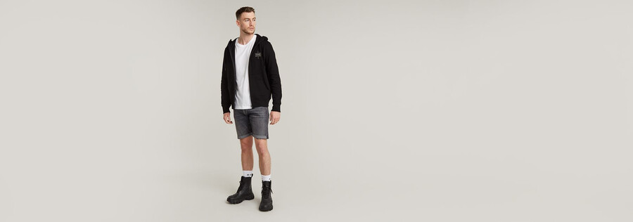 3301 slim denim shorts