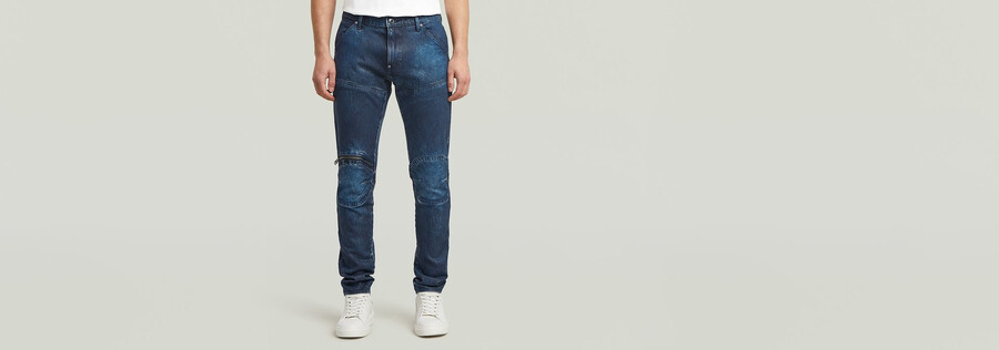 5620 skinny jeans mit reißverschluss am knie