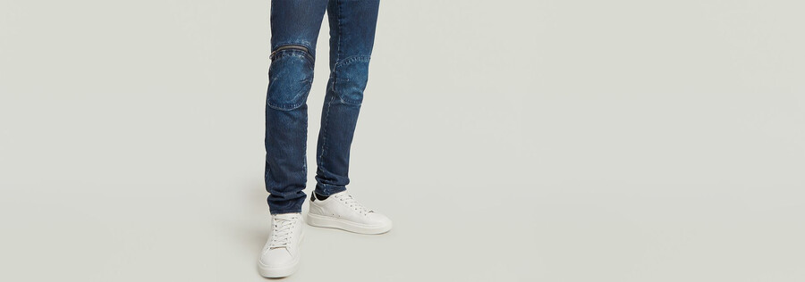 5620 skinny jeans mit reißverschluss am knie