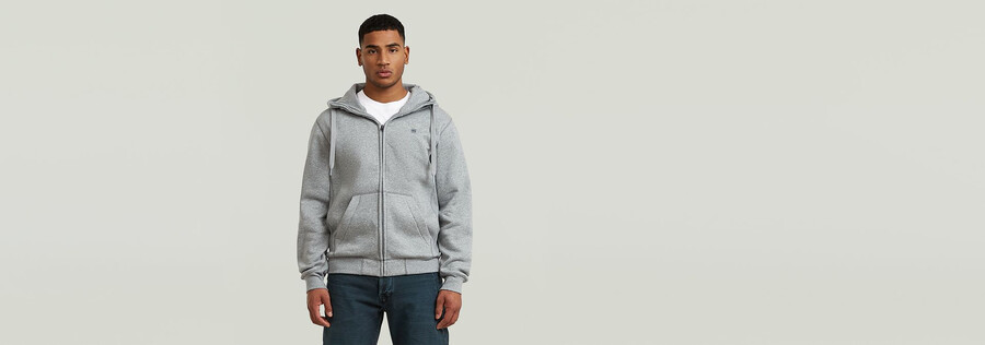 premium core hoodie zip sweater