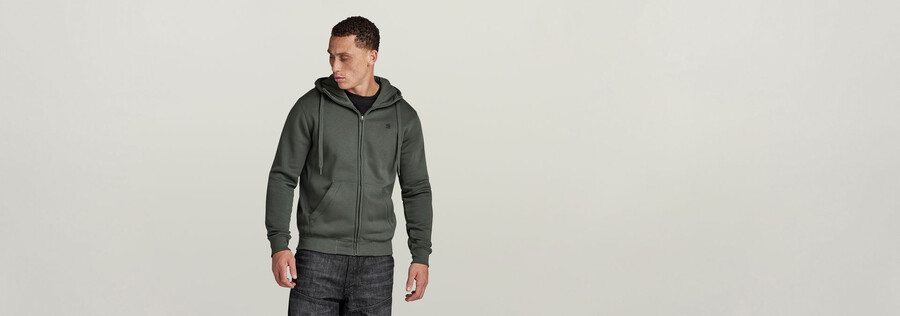 premium core zip thru hoodie