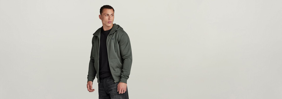 premium core zip thru hoodie