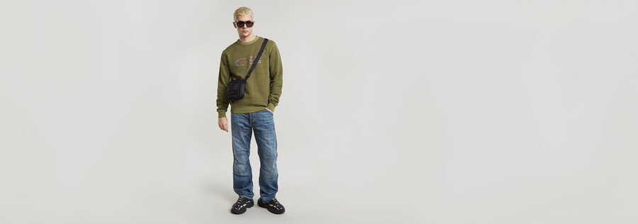 zerstörter gewaschener pullover mit g-logo