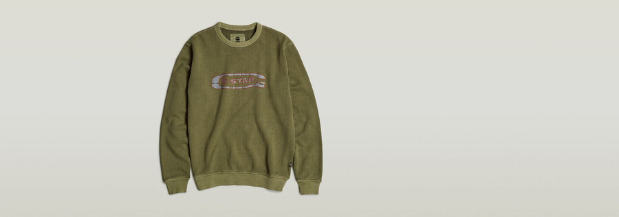 zerstörter gewaschener pullover mit g-logo