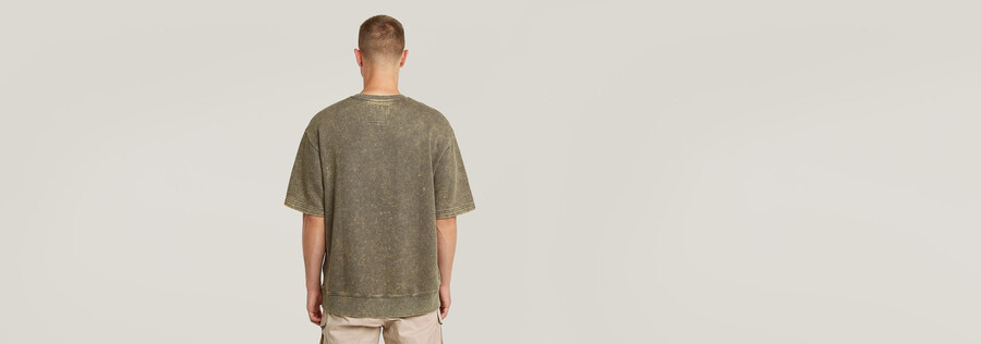 acid-wash-pullover mit lockerer passform