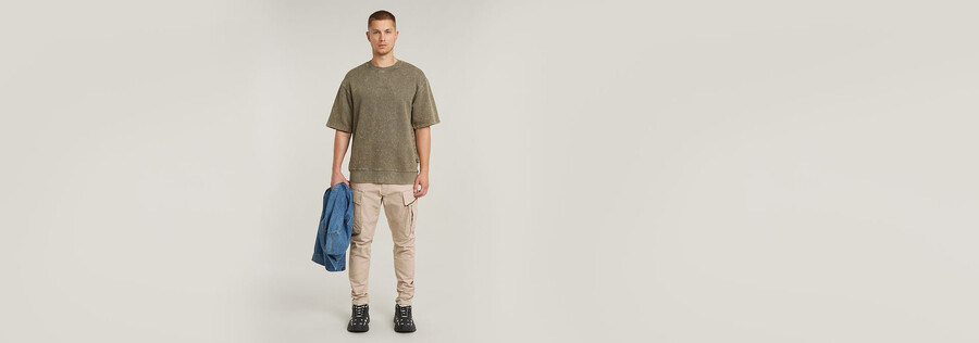 acid-wash-pullover mit lockerer passform
