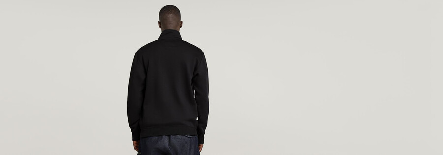 premium core half zip sweater