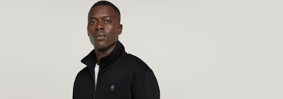 premium core half zip sweater
