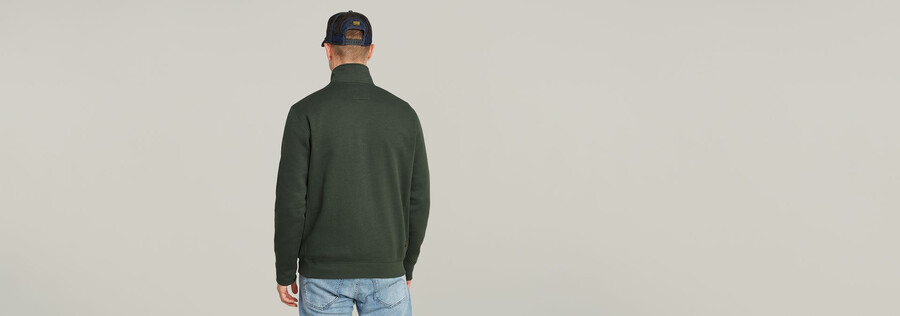 premium core half zip sweater