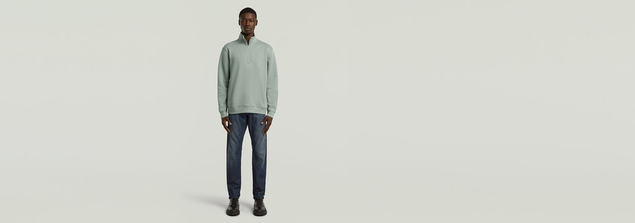 premium core half zip sweater