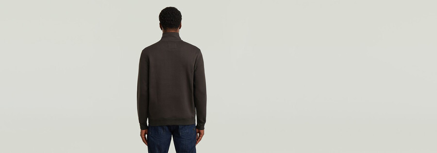 premium core half zip sweater
