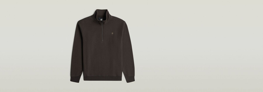 premium core half zip sweater