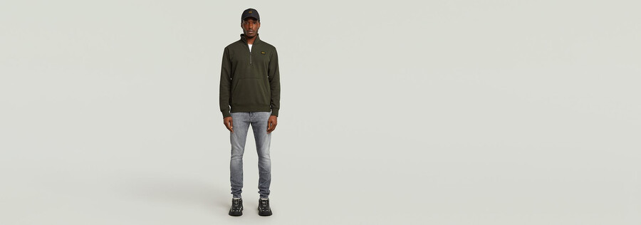 label-badge für pullover mit halbem reißverschluss