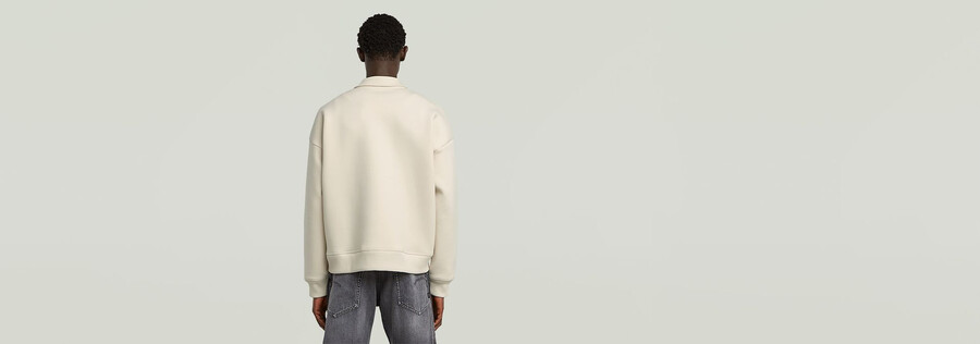 lockerer pullover mit polokragen