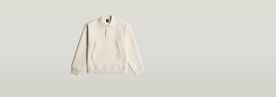 lockerer pullover mit polokragen