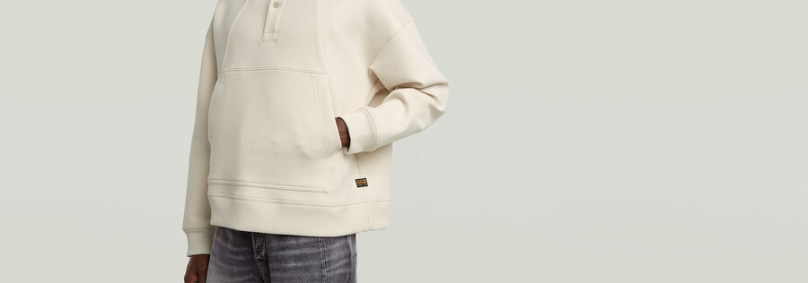 lockerer pullover mit polokragen