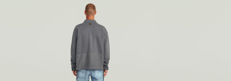 lockerer pullover aus gewaschenem stoffmix
