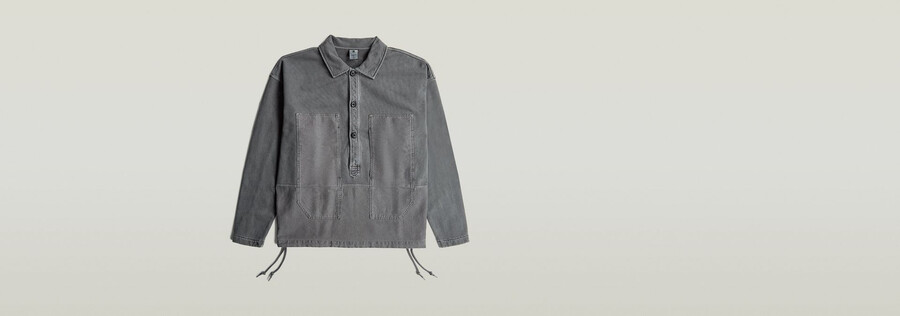 lockerer pullover aus gewaschenem stoffmix
