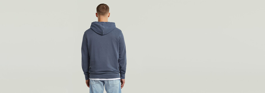 logo overdyed kapuzenpullover