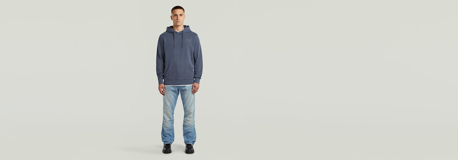 logo overdyed kapuzenpullover