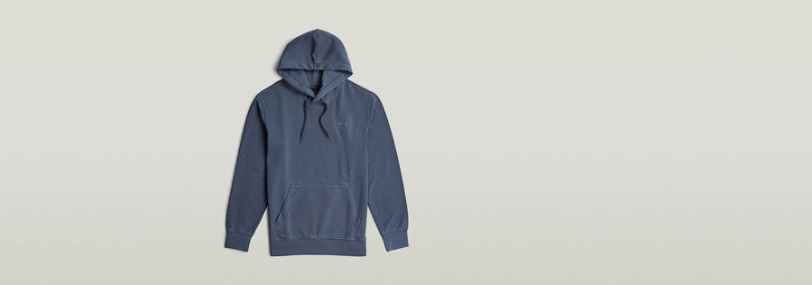 logo overdyed kapuzenpullover