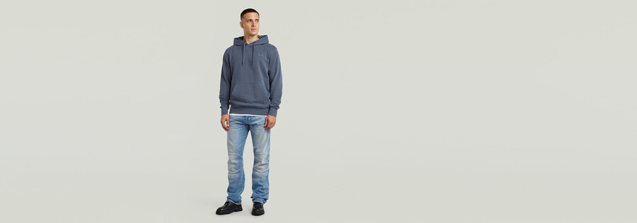 logo overdyed kapuzenpullover