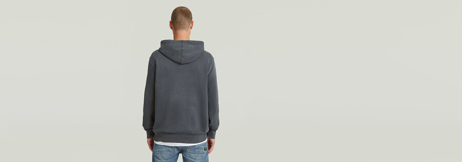 logo overdyed kapuzenpullover