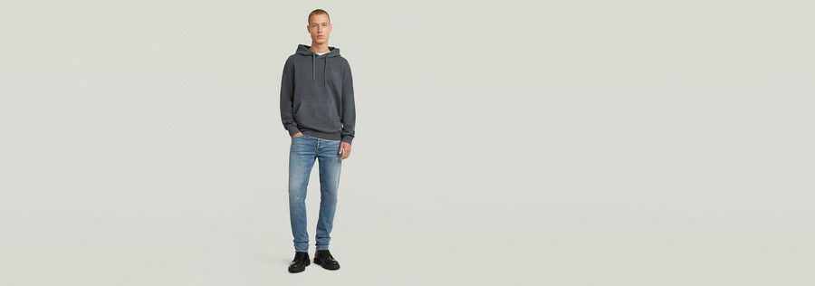logo overdyed kapuzenpullover