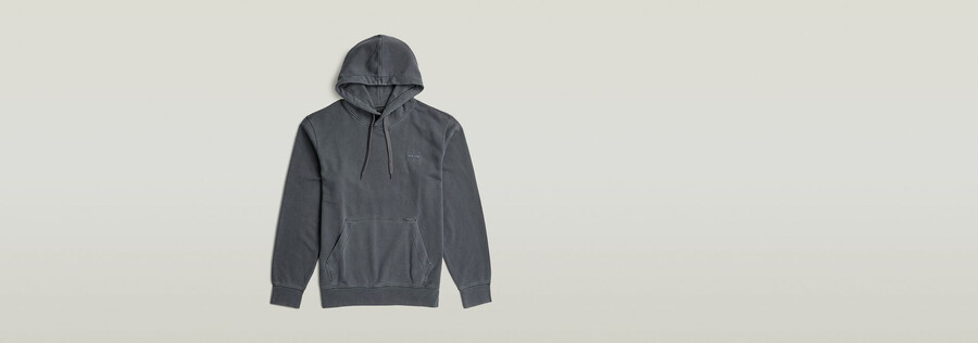 logo overdyed kapuzenpullover