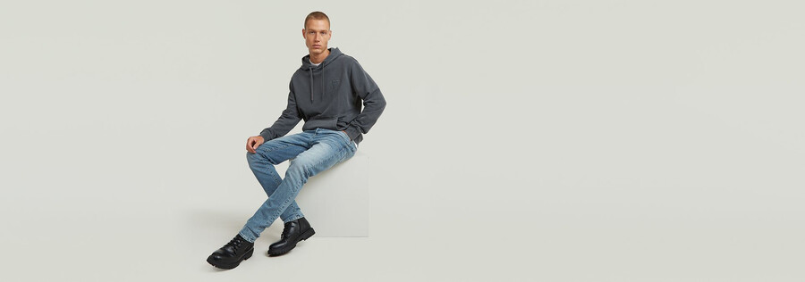 logo overdyed kapuzenpullover