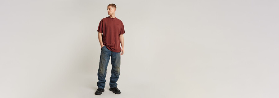 lockeres t-shirt mit pigmentfärbung