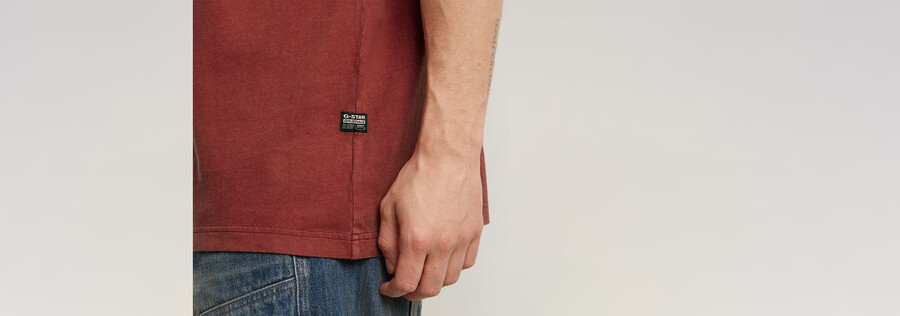 lockeres t-shirt mit pigmentfärbung