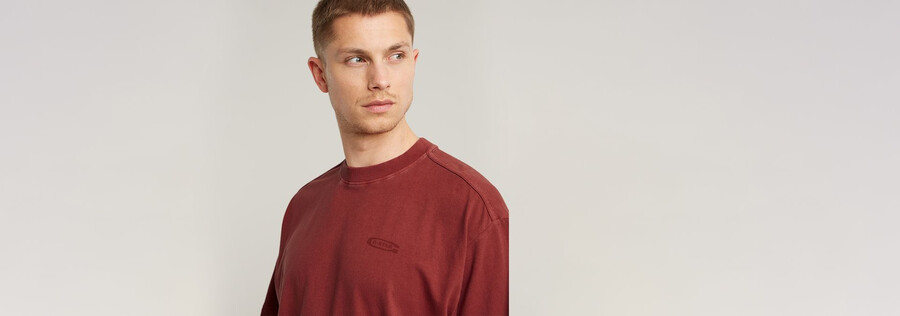 lockeres t-shirt mit pigmentfärbung