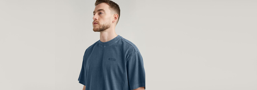 lockeres t-shirt mit pigmentfärbung