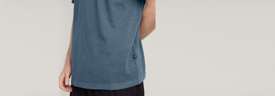 lockeres t-shirt mit pigmentfärbung