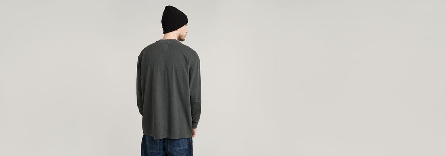 lockeres t-shirt mit pigmentfärbung