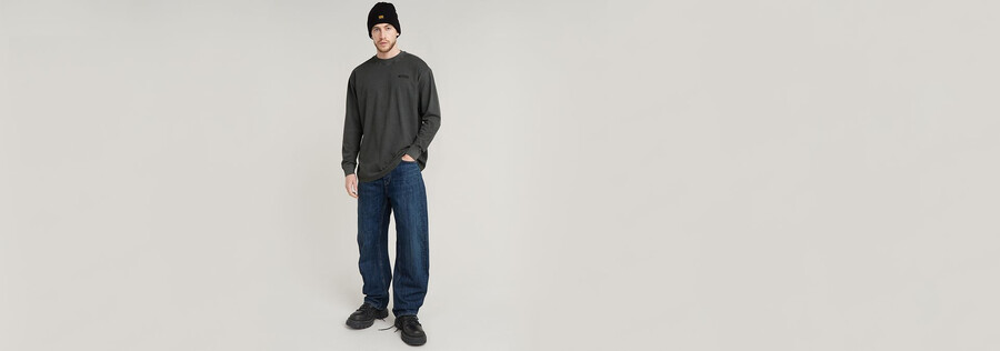 lockeres t-shirt mit pigmentfärbung