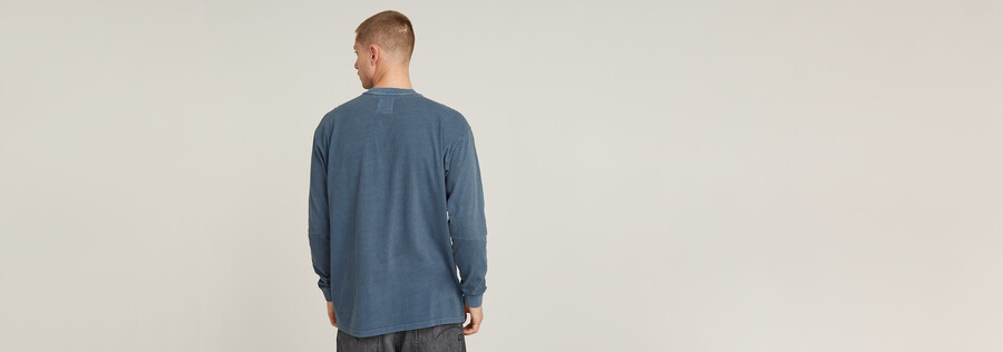 lockeres t-shirt mit pigmentfärbung